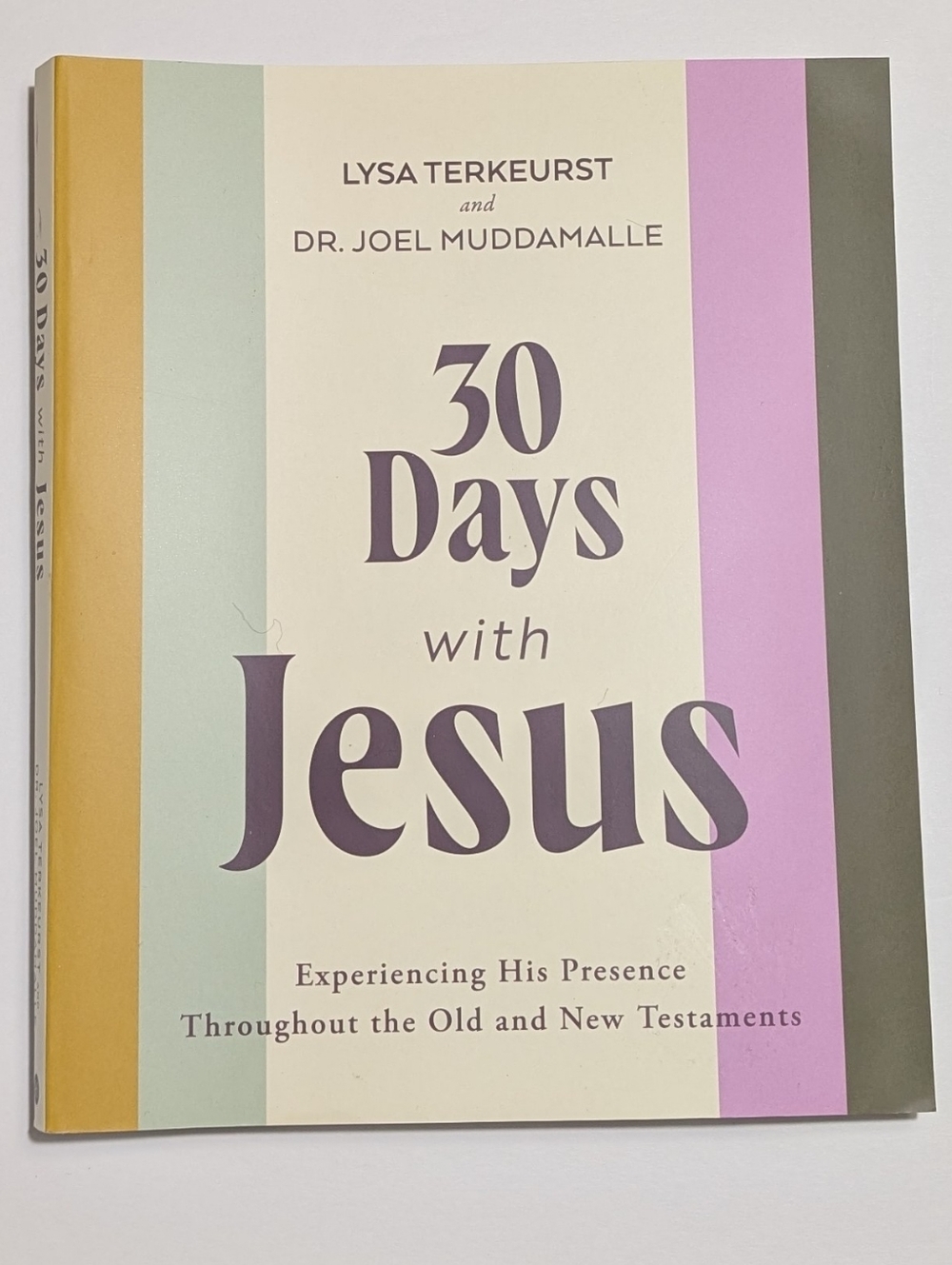 30 Days with Jesus by Lysa TerKeurst & Dr. Joel Muddamalle - Pastel Stripe Cover